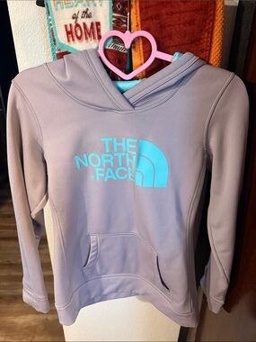 The North Face Lavender Pullover with Aqua Logo